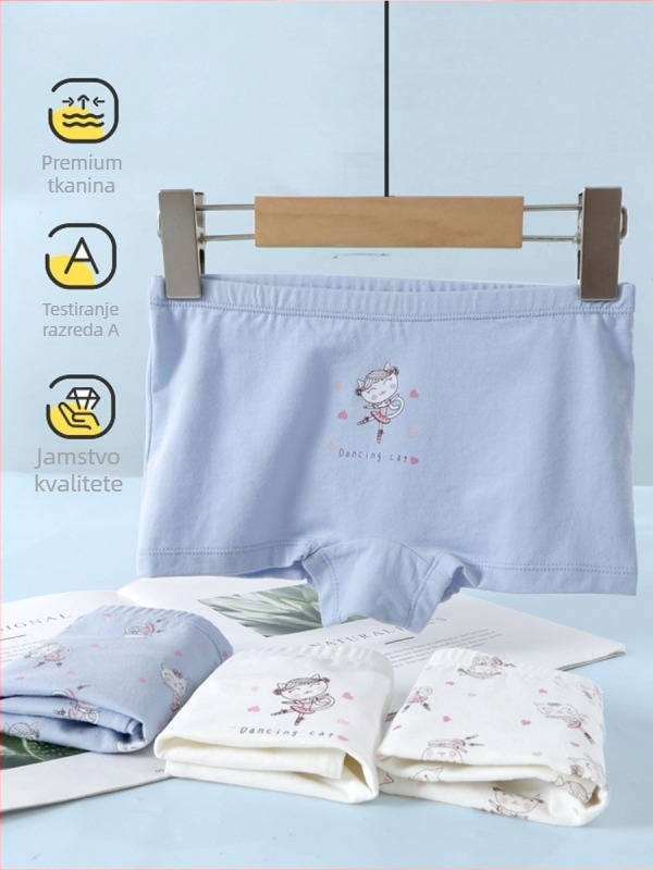 Dječje pamuk donje gaćice za djevojčice, 95% pamuk, sigurnosni razred A, KIDS MAM&DAD, uzrast 3–8 godina