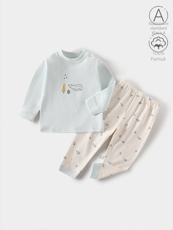 Dječji komplet od pamuka (gornji dio i donji dio), 100% pamuk, antibakterijski, unisex, za novorođenčad