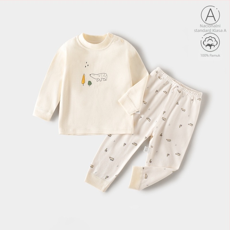 Dječji komplet od pamuka (gornji dio i donji dio), 100% pamuk, antibakterijski, unisex, za novorođenčad