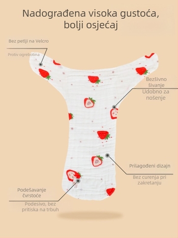 Mu Mu Bear pamučne gazaste gaćice za pelene s karikaturnim printom, perive, 9–18 kg