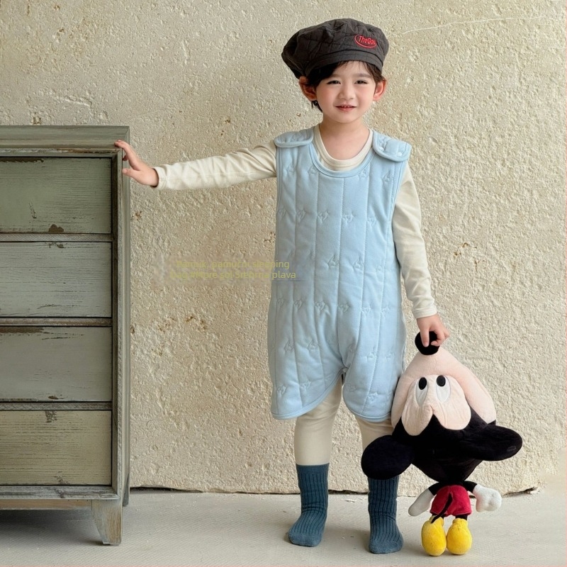 Dječji topli pidžama kombinezon za spavanje - 90% poliester, tkanina Wool Silk, mekano obrada, uzrast 3-8 godina