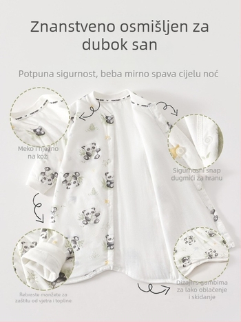 Spavaća vreća za bebe i malu djecu, konstantna temperatura, debeli pamuk materijal s podstavom, punjenje poliesterom, crtani uzorak, pogodna za zimu proljeće i jesen, za novorođenčad do 3 godine