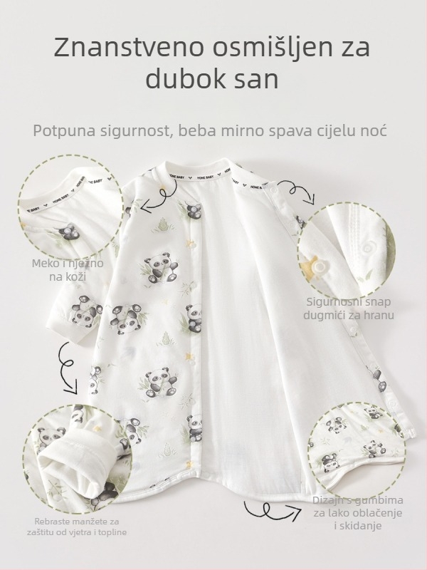 Spavaća vreća za bebe i malu djecu, konstantna temperatura, debeli pamuk materijal s podstavom, punjenje poliesterom, crtani uzorak, pogodna za zimu proljeće i jesen, za novorođenčad do 3 godine