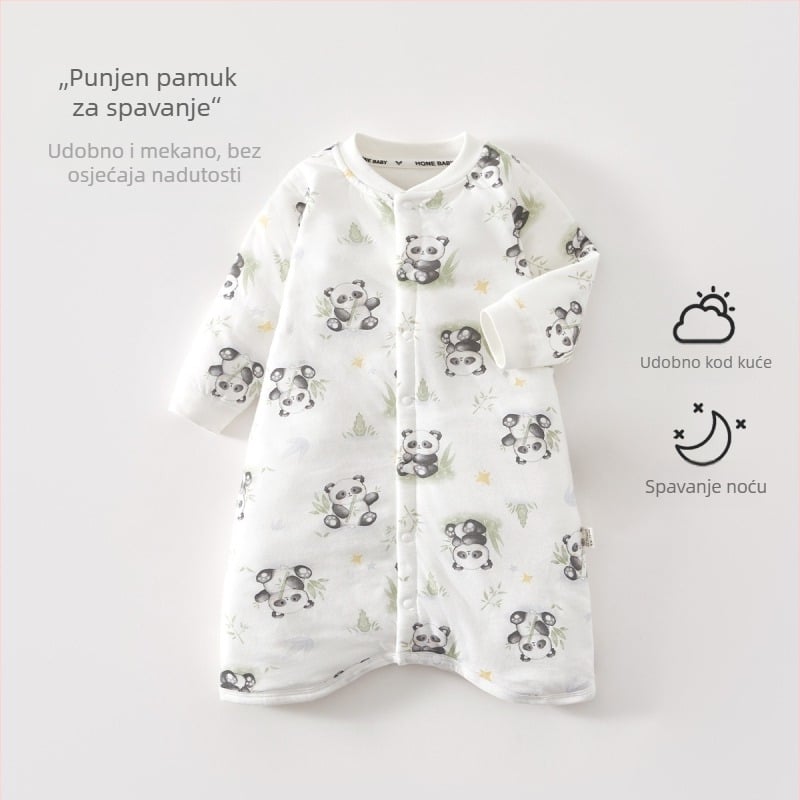 Spavaća vreća za bebe i malu djecu, konstantna temperatura, debeli pamuk materijal s podstavom, punjenje poliesterom, crtani uzorak, pogodna za zimu proljeće i jesen, za novorođenčad do 3 godine