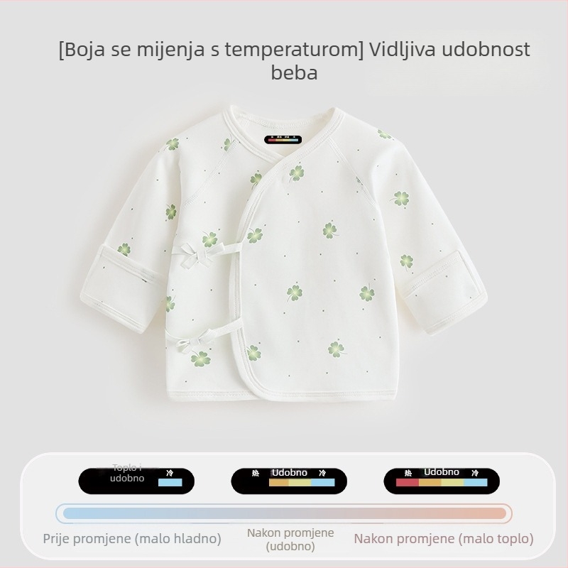 Nova beba pamuk majica s okruglim izrezom, unisex, 100% pamuk, proljeće i jesen, dob 0–12 mjeseci