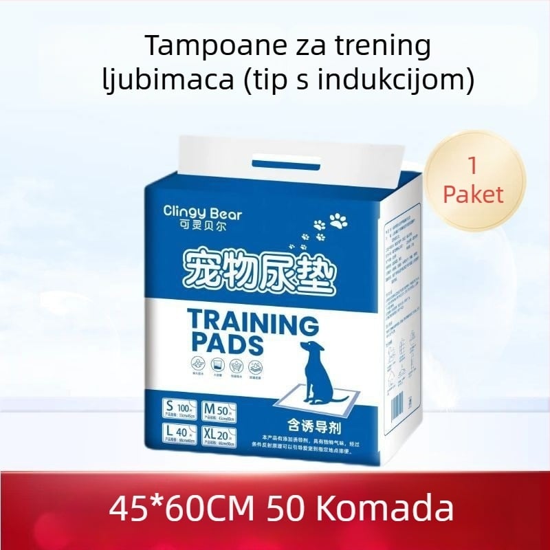 Klingbell Podloga za uriniranje kućnih ljubimaca, jednokratna apsorpcijska podloga, pakiranje 100 kom, Materijali: netkano tkivo; vodu upijajući polymer; PE folija