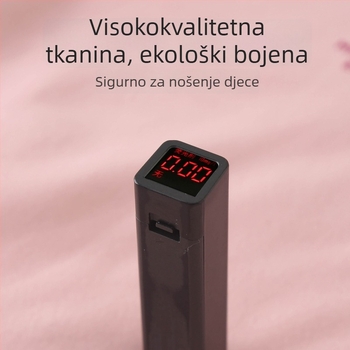 Dječji zimski top s trostrukom punjenjem, pletena tkanina 89,5% poliestera, okrugli izrez, bez kapulje
