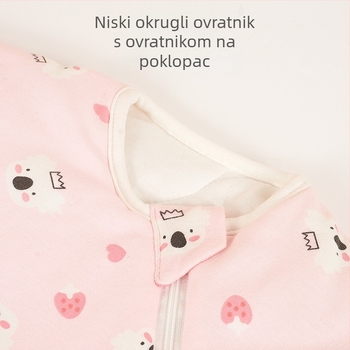 Bejbi spavaći vreć za bebe, kokon stil, uzorak crtani likovi, 95% pamuk tkanina i podstava, odvojivi rukavi, metalni zatvarač