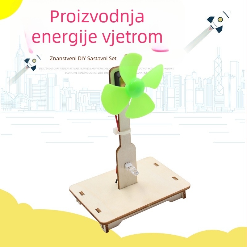 DIY set za energiju vjetra – Generator vjetroturbine za nastavu (Fizički odjel, slične kancelarijske igračke do 14 godina)