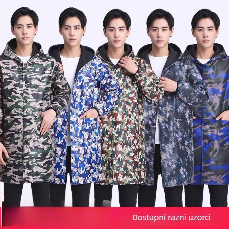 Pregača bez rukava – pamuk, kamuflažni uzorak, japanski stil, otpornost na zaprljanje