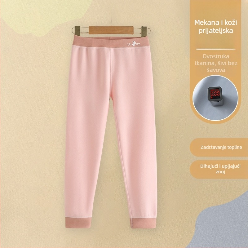 Dječje fleece hlače za jesen-zimu, unisex, srednji pojas, 85% poliester, njemački flis, model MDY-03, uzrast 3–8 godina, sigurnosna razina A