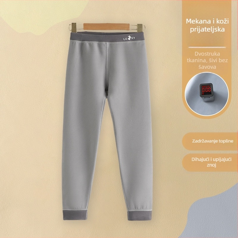 Dječje fleece hlače za jesen-zimu, unisex, srednji pojas, 85% poliester, njemački flis, model MDY-03, uzrast 3–8 godina, sigurnosna razina A