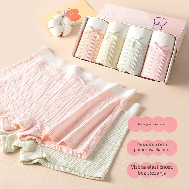 Sakurajisen dječje boxerice za djevojčice – čista pamuk, Klasa A, 95% pamuk + 5% elastan, udoban, ne stežu, za djevojčice 8+ godina (visina 140 cm+), ljeto 2024