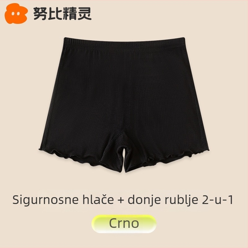 Dječje gaćice za djevojčice od pamuka s sigurnosnim šortama 2-u-1, 92% pamuka, uzrast 3–8 godina, Nubi Elf