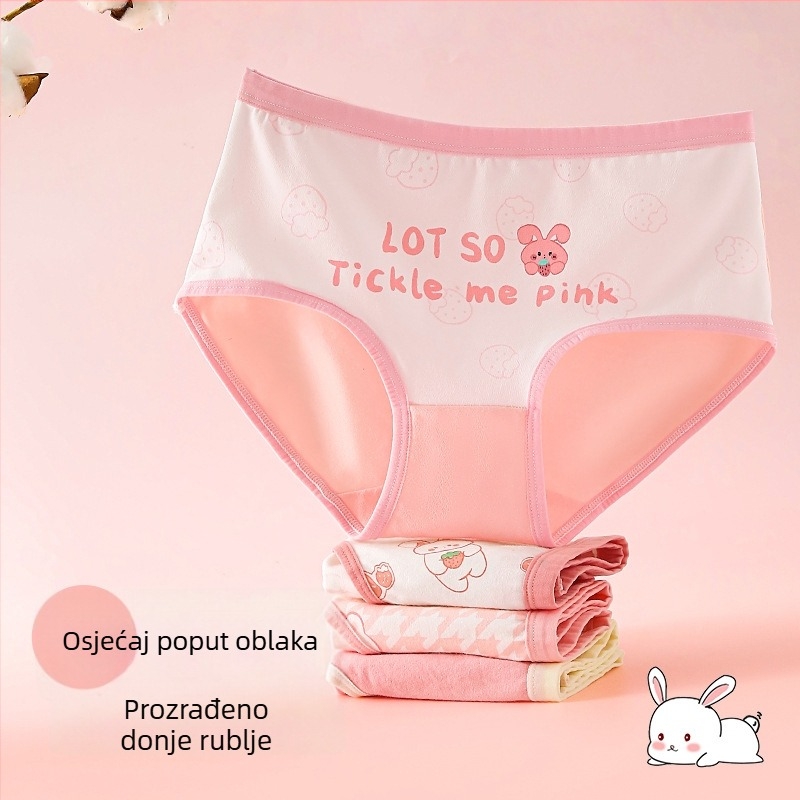 Dječje pamuk triugličaste gaćice za djevojčice, sigurnosna Klasa A, uzrast 3–8 godina, 95% pamuk 5% elastan