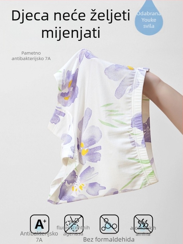 Dječje ženske gaćice s antibakterijskom zaštitom Class A, tanke bokserice za djevojčice 3-8 godina, 92,9% vlakna regenerirane celuloze, Warm Bud