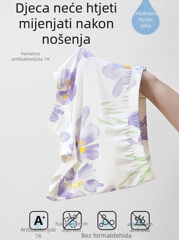 Dječje donje rublje za djevojčice s antibakterijskom Ucosilk, vlakna regenerirane celuloze 92,9%, Klasa A, za dob 3–8 godina