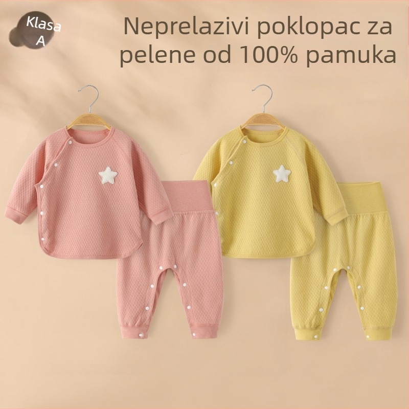 Dječji dvodijelni set od 100% pamuka – korejskog stila, za uzrast 1–3 godine, proljeće/jesen/zima