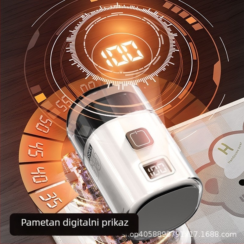 Električni brijač s ugrađenom baterijom, 45–60 minuta rada, dvostruko napajanje, motor s četkama, glava za brijanje koja se može skinuti i prati