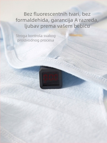 Novorođena dječja majica od pamuka, bez kapuljače, okrugli vrat, za dob 0–12 mjeseci, mekana tkanina