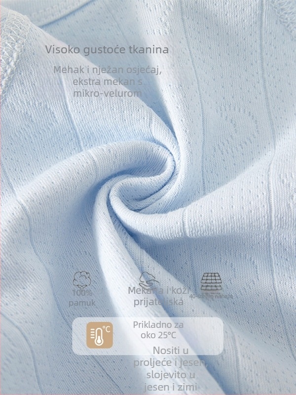 Novorođena dječja majica od pamuka, bez kapuljače, okrugli vrat, za dob 0–12 mjeseci, mekana tkanina