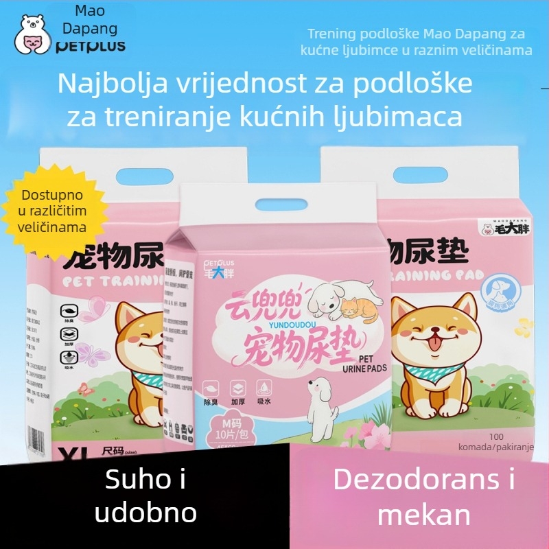 Podloga za obuku za mačke i pse - apsorpcijska, kontrola mirisa, netkano vlakno