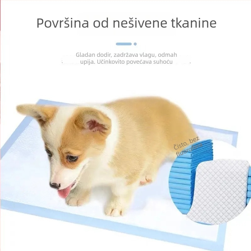Podloga za obuku za mačke i pse - apsorpcijska, kontrola mirisa, netkano vlakno