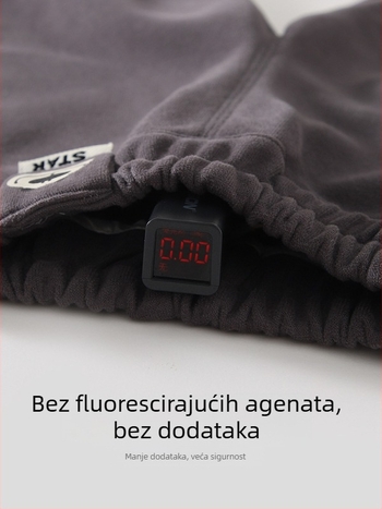 Dječje sportske hlače od pamuka, korejskog stila, 60% pamuk, srednje visoki struk s elastičnom, za uzrast 1–3 godine, zimsko-proljetno-jesensko razdoblje