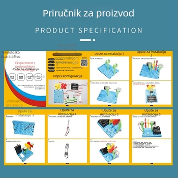 Vjetroturbina s osvijetljenim punjenjem – znanstveni komplet za mlade, plastična konstrukcija, dobna granica 15–35, uključuje video upute, potiče kognitivni razvoj
