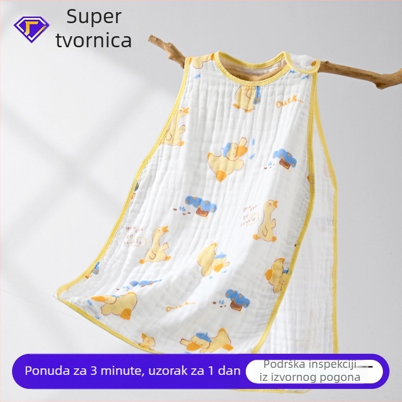 Dječji spavaći vreć, stil prsluka, punilo od 95% pamuka, duljina 80 cm, crtani motiv