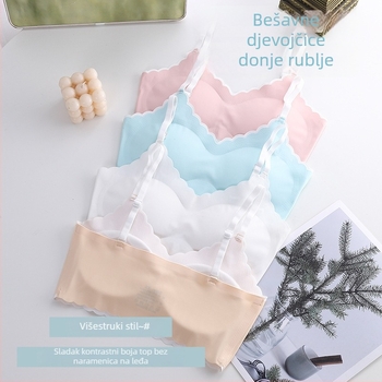 Jednodelni dječji top za rast bez žica, prozračni najlonski materijal, pune košarice s tanko oblikovanim košaricama od pamuka, podstava od najlona, čvrste dvostruke naramenice