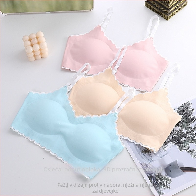 Jednodelni dječji top za rast bez žica, prozračni najlonski materijal, pune košarice s tanko oblikovanim košaricama od pamuka, podstava od najlona, čvrste dvostruke naramenice