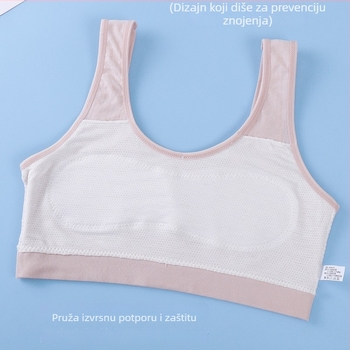 Bespruzni dječji tank top za djevojčice 9–13 godina, prozračna viskoza, s punim košaricama, fiksni dvostruki kaiševi, za sve sezone