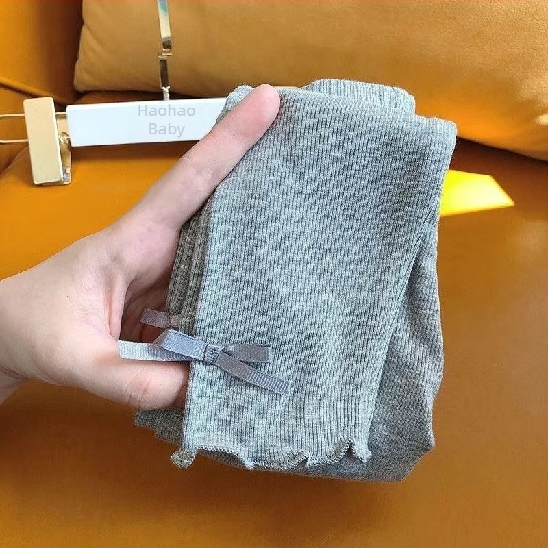 Dječje legice u korejskom stilu, lagani poliester, 90% poliester, srednji struk s elastičnim pojasom, jednobojne, za djevojčice 3–8 godina (proljeće-ljeto)