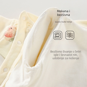 Dječji termalni set od pamuka, debeli materijal, motiv životinja, za novorođenčad 0–12 mjeseci, jesen-zima