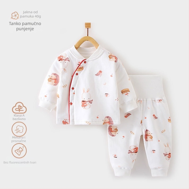 Dječji termalni set od pamuka, debeli materijal, motiv životinja, za novorođenčad 0–12 mjeseci, jesen-zima