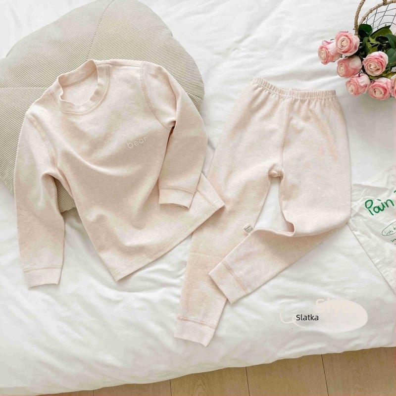Dječji kućni komplet, pamuk, unisex, brušeni materijal, topao, antistatni, antibakterijski, korejski stil