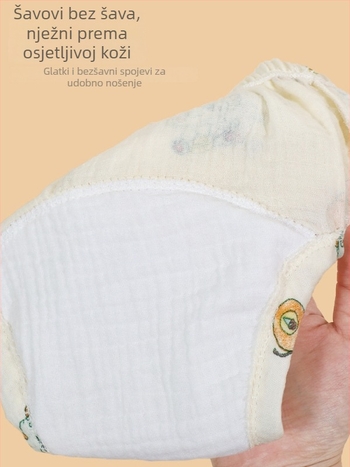 Mu Mu Bear Korejski stil dječje hlače za trening na WC-u, vodootporni poklopci za pelene, crepe materijal, težina 9-18 kg, dob 1-3 godine