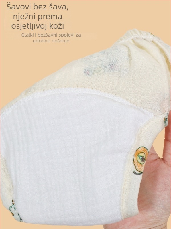 Mu Mu Bear Korejski stil dječje hlače za trening na WC-u, vodootporni poklopci za pelene, crepe materijal, težina 9-18 kg, dob 1-3 godine