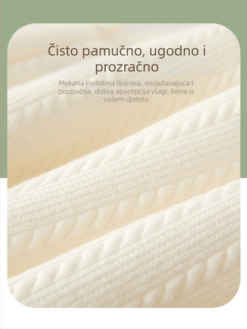 Bejbi top od pamuka s punjenjem, unisex, V-izrez, 95% pamuk, mekana obrada tkanine