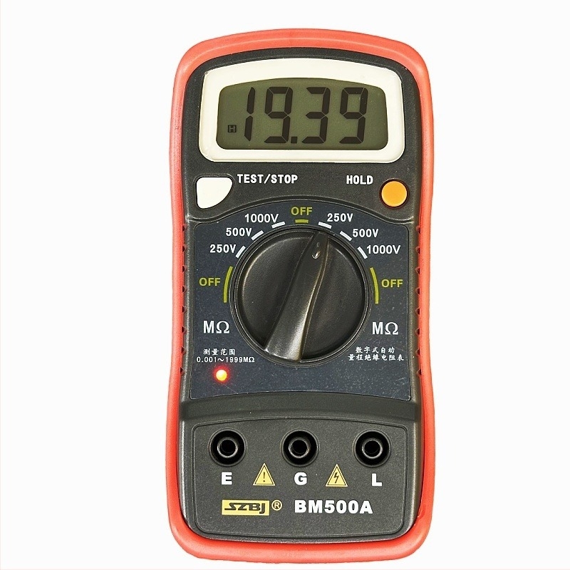 BM500A Digitalni tester otpornosti izolacije, 500V/1000V, prenosni, Shenzhen Binjiang