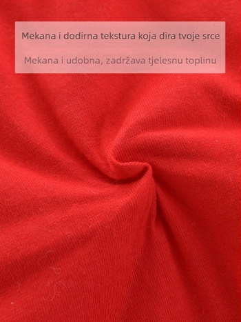 Zimska majica za novorođenčad od pamuka s poliesterskom podstavom, okrugli ovratnik, bez kapulje, za dob 0–3 mjeseca