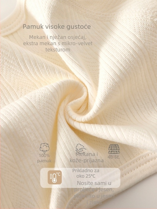 Beba pamuk majica s dizajnom polu-leđa, unisex, Sigurnost Klasa A, 100% pamuk, okrugli ovratnik, cijele sezone