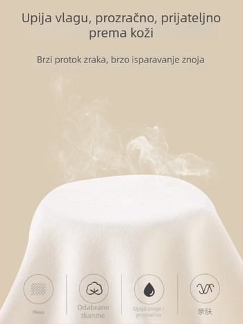 Bejbi pamučni bazni top za proljeće i jesen, okrugli izrez, 100% pamuk, za dob 1–3 godine, bez kapulje