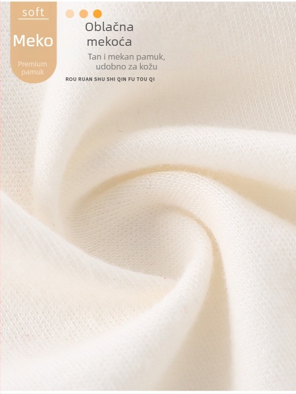 Bejbi pamučni bazni top za proljeće i jesen, okrugli izrez, 100% pamuk, za dob 1–3 godine, bez kapulje