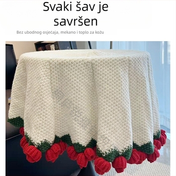 Ćebe s buketom ruža - ručno tkano s cvjetnim uzorkom, poliester, 500–799 g, proljeće i jesen, skupljanje 2–3%