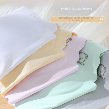 Bešavna sportska grudnjica za tinejdžerice — najlon, pune košarice, ultra tanke oblikovane čašice s spužvom, bez čeličnih okova, fiksni kaiševi, prozračni stražnji dio