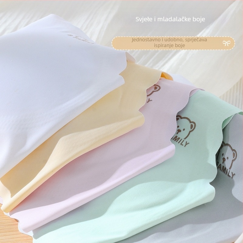 Bešavna sportska grudnjica za tinejdžerice — najlon, pune košarice, ultra tanke oblikovane čašice s spužvom, bez čeličnih okova, fiksni kaiševi, prozračni stražnji dio