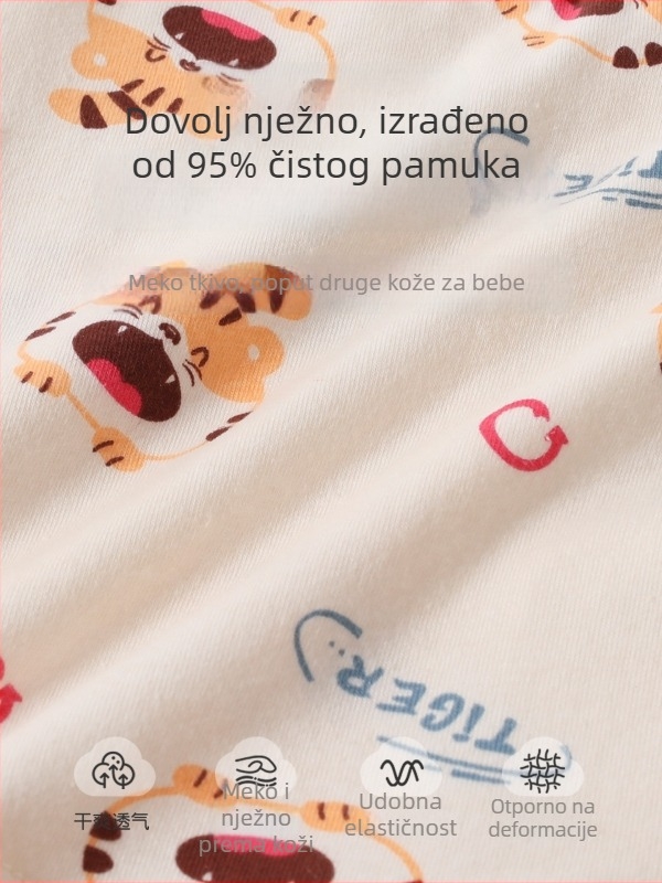 Bokserice za dječake od 95% pamuka, dob 1–3 godine, Jingqi marka, jesen 2025