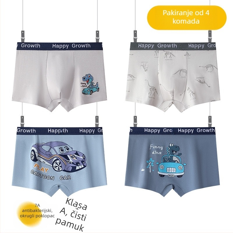 Bokserice za dječake od 95% pamuka, dob 1–3 godine, Jingqi marka, jesen 2025